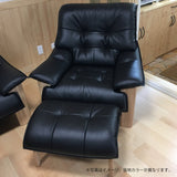 カリモク 本革張スツール ZU4906 幅65cm オットマン おすすめ レザー オーク材 天然木 レトロ モダン 国産 karimoku