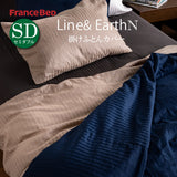 フランスベッド 簡単 掛けふとんカバー SD セミダブル ライン＆アースN 170cmx210cm 抗菌 防臭 Line&Earth 掛けカバー 3601102 U字ファスナー