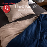 フランスベッド 掛けふとんカバー Q クイーン ライン＆アースN 220cmx210cm 抗菌 防臭 Line&Earth 掛けカバー 3601107 U字ファスナー